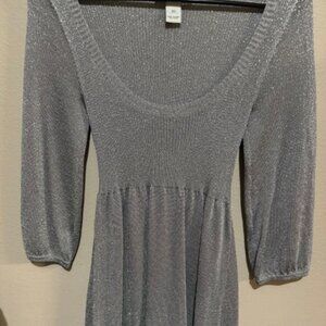 XS White House/ Black Market gray with silver sparkle top/dress